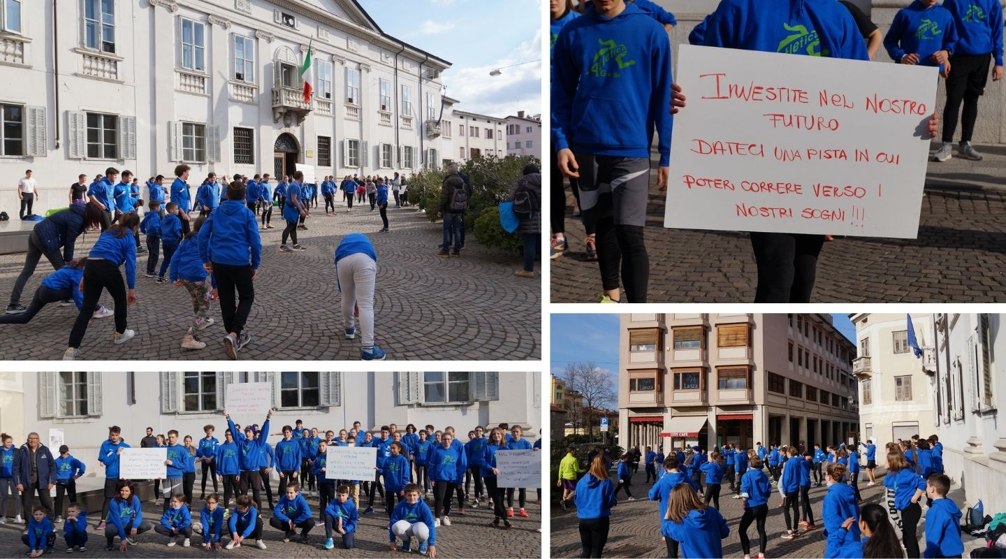 Copertina per Fabretto ancora senza lavori, gli atleti di Gorizia si allenano sotto il municipio